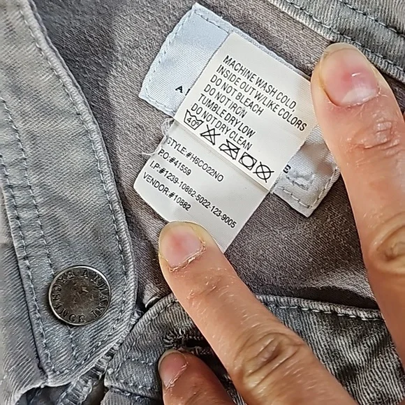 Armani exchange mandarin band collar jean jacket